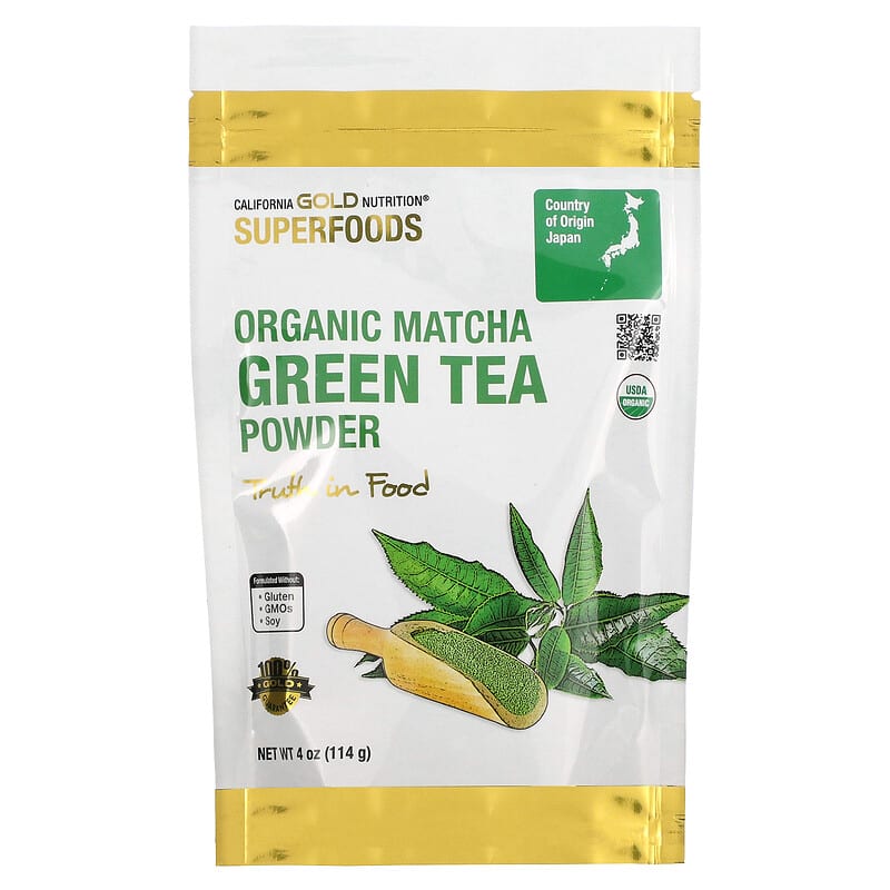 California Gold Nutrition SUPERFOOD - Organic Matcha Green Tea Powder 4 oz 8 Thực phẩm chức năng California Gold Nutrition SUPERFOOD - Organic Matcha Green Tea Powder 4 oz 898220013104