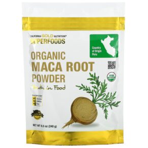 Thực phẩm chức năng California Gold Nutrition SUPERFOODS Organic Maca Root Powder 8.5 oz (240 g) 898220012183