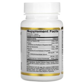 Thực phẩm bổ sung California Gold Nutrition Vitamin B Complex 60 Veggie Capsules 898220012961