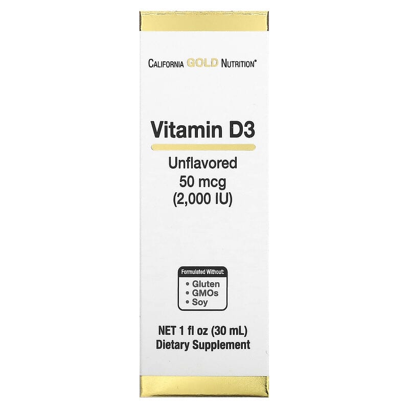 California Gold Nutrition Vitamin D3 (Unflavored) 2.000 IU 1 fl oz (30 ml) 8 Thực phẩm chức năng California Gold Nutrition Vitamin D3 (Unflavored) 2.000 IU 1 fl oz (30 ml) 898220021154