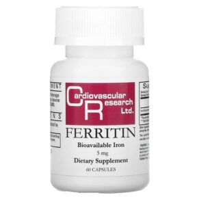 Thực phẩm chức năng Cardiovascular Research Ltd. Ferritin 5 mg 60 Capsules 696859034916