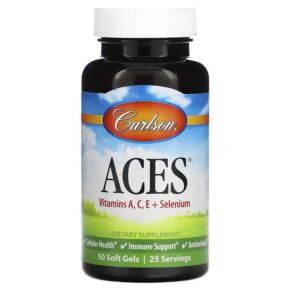 Thực phẩm chức năng Carlson ACES Vitamins A C E + Selenium 50 Soft Gels 088395044304