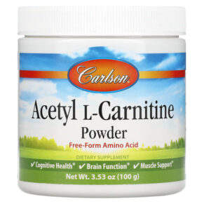 Thực phẩm chức năng Carlson Acetyl L-Carnitine Powder Free-Form Amino Acid 3.53 oz (100 g) 088395079252