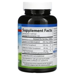 Thực phẩm bổ sung Carlson E-Gems Elite Vitamin E 268 mg (400 IU) 120 Soft Gels 088395007712