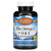 Thực phẩm chức năng Carlson Elite Omega-3 Plus D & K Natural Lemon Flavor 60 Soft Gels 088395175107