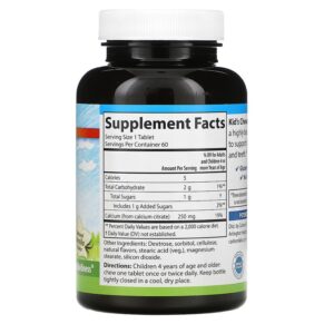 Thực phẩm bổ sung Carlson Kid's Chewable Calcium Natural Vanilla 250 mg 60 Tablets 088395050831