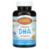Thực phẩm chức năng Carlson Kid's Chewable DHA Bursting Orange 100 mg 120 Soft Gels 088395015717