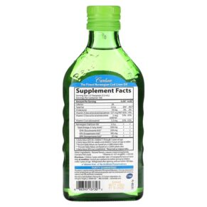 Thực phẩm bổ sung Carlson Kids Cod Liver Oil Natural Green Apple 550 mg 8.4 fl oz (250 ml) 088395137303