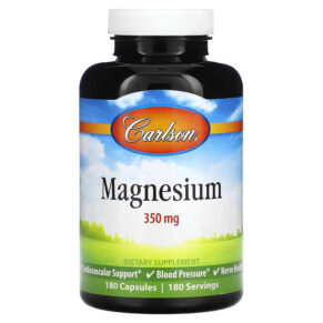 Thực phẩm chức năng Carlson Magnesium 350 mg 180 Capsules 088395052224