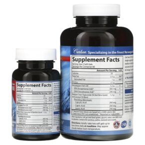 Carlson MCT & Omega-3 120 + 30 Free Soft Gels 3 Thực phẩm bổ sung Carlson MCT & Omega-3 120 + 30 Free Soft Gels 088395176401