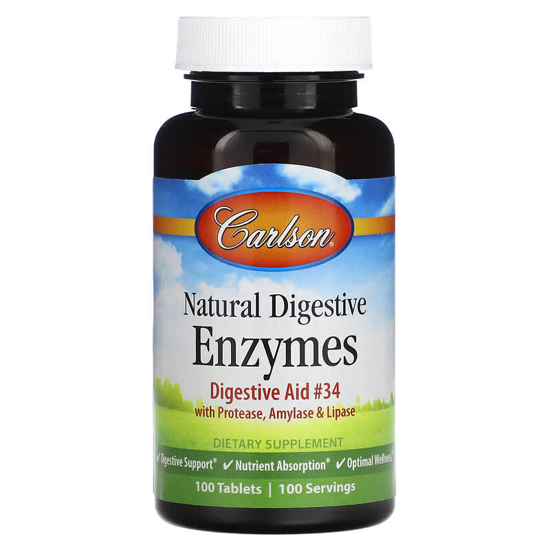 Carlson Natural Digestive Enzymes 100 Tablets 8 Thực phẩm chức năng Carlson Natural Digestive Enzymes 100 Tablets 088395066412
