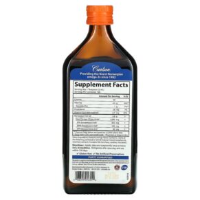 Thực phẩm bổ sung Carlson Norwegian The Very Finest Fish Oil Natural Orange  1.600 mg 16.9 fl oz (500 ml) 088395016554