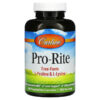 Thực phẩm chức năng Carlson Pro-Rite Free-Form L-Proline & L-Lysine 200 Vegetarian Capsules 088395687303