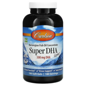 Thực phẩm chức năng Carlson Super-DHA Gems 500 mg 180 Soft Gels 088395015526
