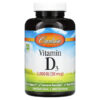 Thực phẩm chức năng Carlson Vitamin D3 50 mcg (2.000 IU) 360 Soft Gels 088395014635