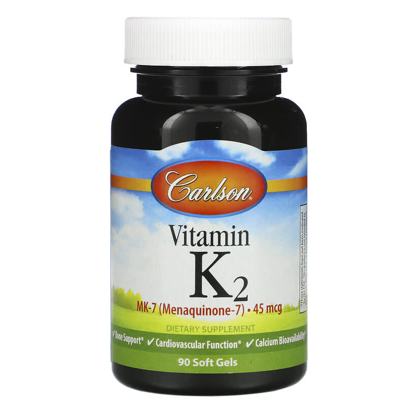 Carlson Vitamin K2 MK-7 45 mcg 90 Soft Gels 8 Thực phẩm chức năng Carlson Vitamin K2 MK-7 45 mcg 90 Soft Gels 088395101106