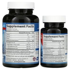 Thực phẩm bổ sung Carlson Wild Caught Super Omega-3 Gems 600 mg 100 + 30 Soft Gels 088395015243