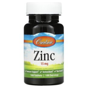 Thực phẩm chức năng Carlson Zinc 15 mg 100 Tablets 088395053115