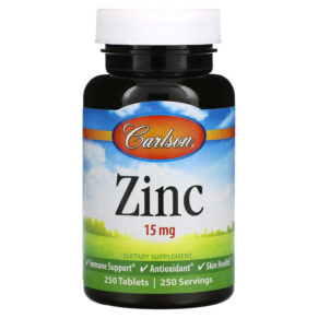 Thực phẩm chức năng Carlson Zinc 15 mg 250 Tablets 088395053122