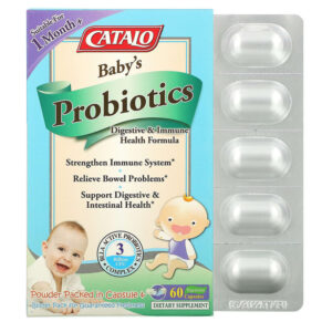 Thực phẩm chức năng Catalo Naturals Baby's Probiotics Digestive & Immune Health Formula 1 Month+ 3 Billion CFU 60 Vegetarian Capsules 810399025993