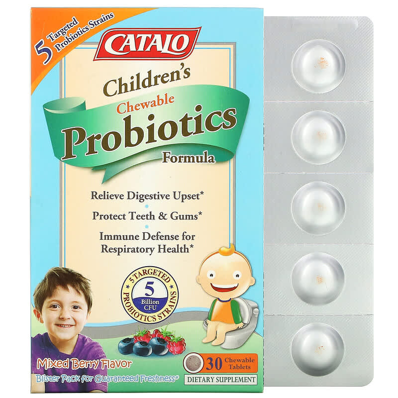 Catalo Naturals Children's Chewable Probiotics Formula Mixed Berry 5 Billion CFU 30 Chewable Tablets 8 Thực phẩm chức năng Catalo Naturals Children's Chewable Probiotics Formula Mixed Berry 5 Billion CFU 30 Chewable Tablets 810399027638