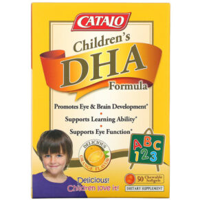 Thực phẩm chức năng Catalo Naturals Children's DHA Formula Orange Flavor 50 Chewable Softgels 810399025320