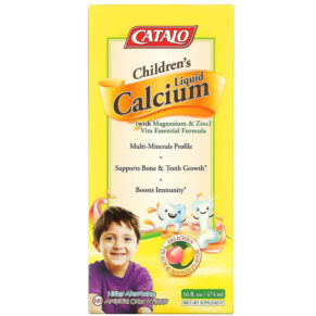 Thực phẩm chức năng Catalo Naturals Children's Liquid Calcium with Magnesium & Zinc Peach and Mango 16 fl oz (474 ml) 810399025740