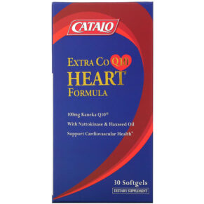 Thực phẩm chức năng Catalo Naturals Extra CoQ10 Heart Formula with Nattokinase & Flaxseed Oil 30 Softgels 810399026082