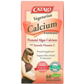 Thực phẩm chức năng Catalo Naturals Vegetarian Calcium Formula Prenatal Algae Calcium 60 Vegetarian Tablets 810399025542