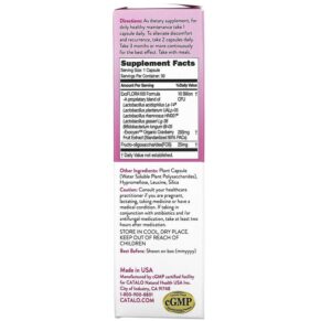Thực phẩm bổ sung Catalo Naturals Women's Vaginal Flora Balance Formula 30 Vegetarian Capsules 810399027607