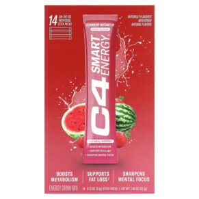 Thực phẩm chức năng Cellucor C4 Smart Energy Drink Mix Strawberry Watermelon 14 Sticks 0.13 oz (3.8 g) Each 842595126976