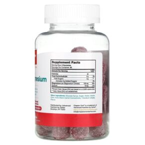 Thực phẩm bổ sung Chapter One M Is for Magnesium Raspberry 60 Gummies 848998041113