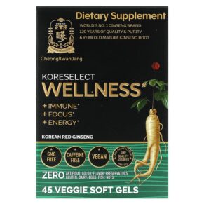 Thực phẩm chức năng CheongKwanJang Koreselect Wellness 45 Veggie Soft Gels 819079012254