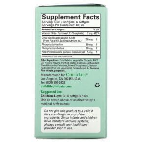 Thực phẩm bổ sung Childlife Clinicals Brain Focus Natural Berry 120 Softgels 850005307037