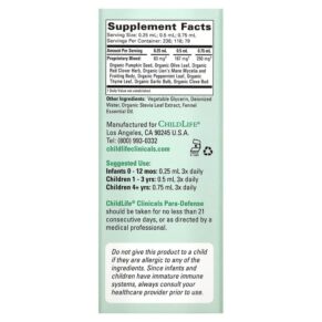 Thực phẩm bổ sung Childlife Clinicals Para-Defense Healthy Intestinal Microbiome 2 fl oz (59 ml) 850005307129