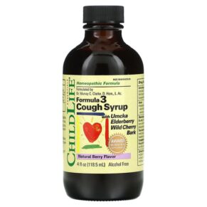 Thực phẩm chức năng ChildLife Essentials Essentials Formula 3 Cough Syrup Alcohol Free Natural Berry 4 fl oz (118.5 ml) 608274109506