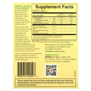 Thực phẩm bổ sung ChildLife Essentials Healthy Vision SoftMelts Natural Berry 27 Tablets 608274100503