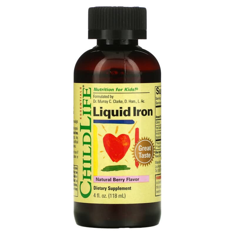 ChildLife Essentials Liquid Iron Natural Berry 4 fl oz (118 ml) 8 Thực phẩm chức năng ChildLife Essentials Liquid Iron Natural Berry 4 fl oz (118 ml) 608274121003