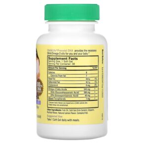 Thực phẩm bổ sung ChildLife Essentials Prenatal DHA Natural Lemon Flavor 500 mg 30 Soft Gel Capsules 608274125001