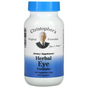 Thực phẩm chức năng Christopher's Original Formulas Herbal Eye Formula 475 mg 100 Vegetarian Caps 084783891208