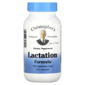 Thực phẩm chức năng Christopher's Original Formulas Lactation Formula 415 mg 100 Vegetarian Caps 084783891444