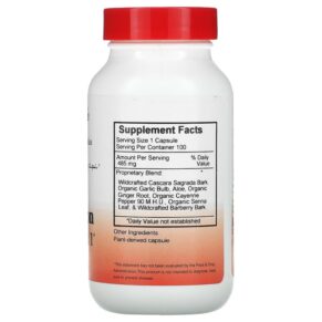 Thực phẩm bổ sung Christopher's Original Formulas Quick Colon Formula Part 1 485 mg 100 Vegetarian Caps 084783891369