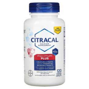 Thực phẩm chức năng Citracal Calcium Supplement + D3 Maximum Plus 120 Coated Caplets 016500535058