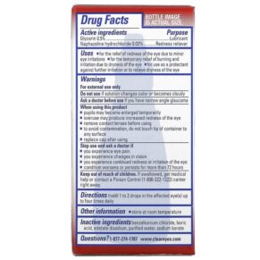 Thực phẩm bổ sung Clear Eyes Maximum Redness Relief Lubricant/Redness Reliever Eye Drops 0.5 fl oz (15 ml) 678112665778