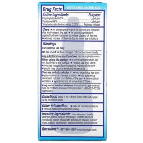 Thực phẩm bổ sung Clear Eyes Triple Action Lubricant/Redness Reliever Eye Drops 0.5 fl oz (15 ml) 678112254330
