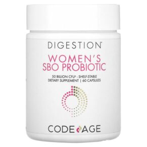 Thực phẩm chức năng Codeage Digestion Women's SBO Probiotic 50 Billion CFU 60 Capsules 853919008397