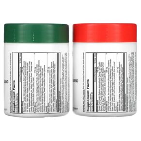Thực phẩm bổ sung Codeage Easy Veggies Daily Veggie Blend / Fast Fruits Daily Fruit Blend 2 Bottles 90 Capsules Each 850026121810