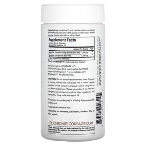 Thực phẩm bổ sung Codeage Grass-Fed Beef Cartilage Pasture Raised 180 Capsules 853919008144