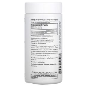 Thực phẩm bổ sung Codeage Grass-Fed Beef Kidney Pasture Raised 180 Capsules 853919008083