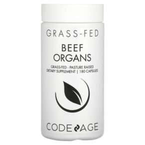 Thực phẩm chức năng Codeage Grass-Fed Beef Organs Pasture-Raised 180 Capsules 853919008106